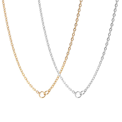 18K Gold PVD Stainless Steel Loop Connector Chain Necklace